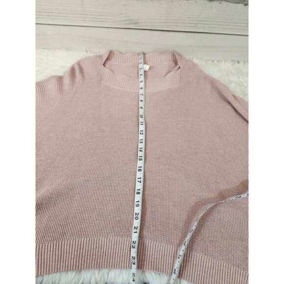 Lululemon Women's Pink Knit Kimono Sleeve Cape Poncho Pullover Sweater One Size‎ - Picture 6 of 6